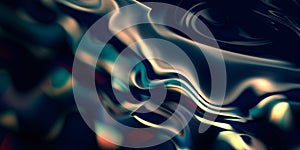 Mercurial smooth background. Liquid surface texture. Abstract organic shape in neon colors photo