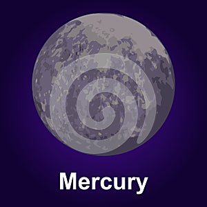 Mercury icon, isometric style