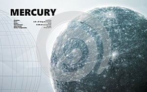 Mercury. Minimalistic style