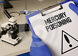 Mercury Poisoning is shown using the text