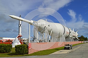 Mercury-Redstone rocket on display at Kennedy Space Centre Florida