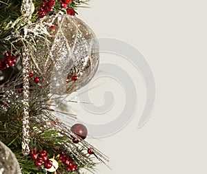 Mercury Silver Christmas Ornament Border