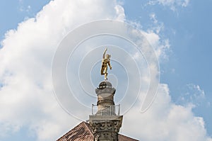 Mercury statue at Schlossplatz, Germany