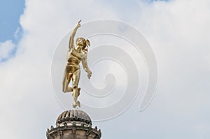 Mercury statue at Schlossplatz, Germany