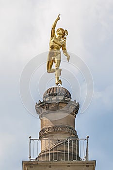 Mercury statue at Schlossplatz, Germany