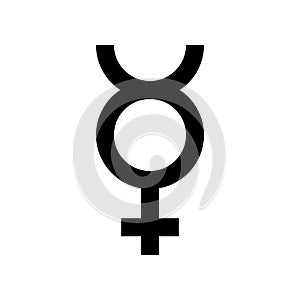 Mercury symbol. Mercury icon isolated on white