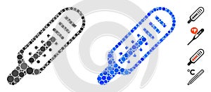 Mercury Thermometer Mosaic Icon of Spheric Items photo