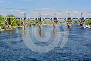 Merefa-Kherson bridge across the Dnieper River.
