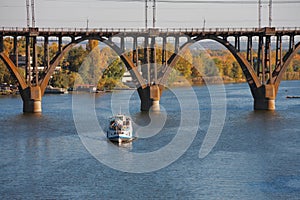 Railway bridge in Dnepropetrovsk Dnepr