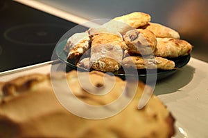 Merengue pie and bread photo