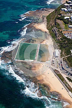 Merewether Baths - aerial view - Newcastle Australia