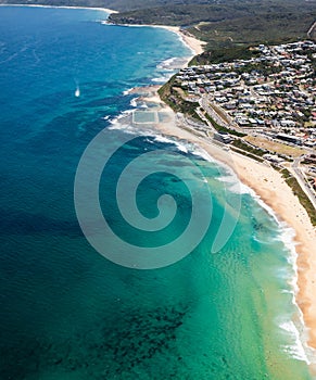 Merewether Beach - Newcastle NSW Australia - Aerial view