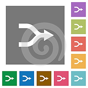 Merge arrows square flat icons