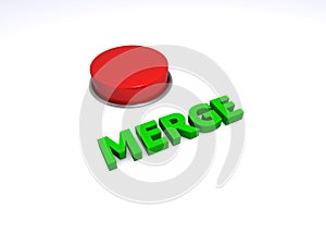 Merge button on white