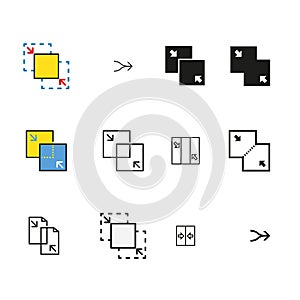 Merge icon - vector illustration.