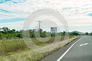 Merge Right Highway Sign