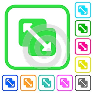 Merge shapes vivid colored flat icons