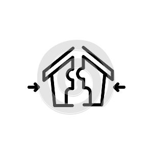 Black line icon for Merger, dissolution and solvent