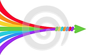 Merger multi colored arrows