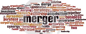 Merger word cloud