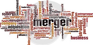 Merger word cloud