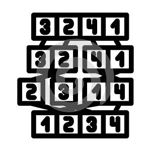 mergesort algorithm line icon vector illustration