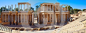 Merida in Badajoz Roman amphitheater Spain photo