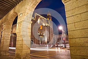 Merida city arcade arcs of Yucatan Mexico photo