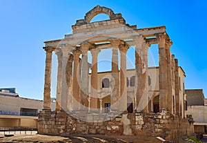 Merida Diana Temple in Badajoz Spain