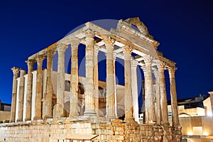 Merida Diana Temple in Badajoz Spain