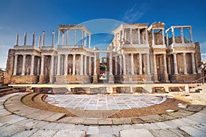 Merida roman theater, Merida, Extremadura, Spain. photo