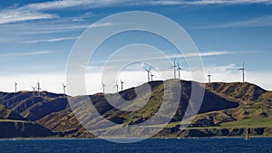 Meridian Energy Wind farm at Makara, Wellington, Aotearoa / New Zealand