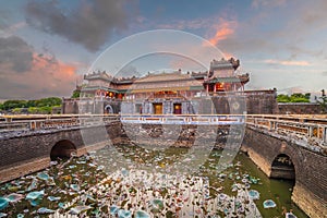 Meridian Gate of Imperial Royal Palace of Nguyen dynasty in Hue, Vietnam