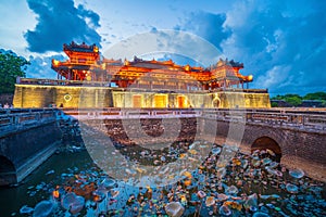 Meridian Gate of Imperial Royal Palace of Nguyen dynasty in Hue, Vietnam