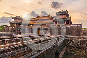 Meridian Gate of Imperial Royal Palace of Nguyen dynasty in Hue, Vietnam