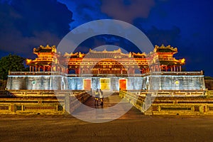 Meridian Gate of Imperial Royal Palace of Nguyen dynasty in Hue, Vietnam