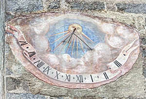 Meridiana, time sundials, Val Badia,Dolomites, Sudtirol