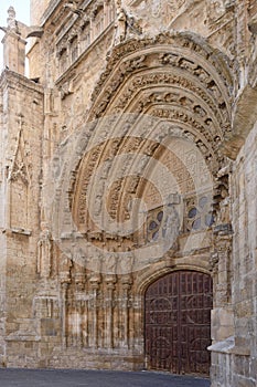 Meridional door of Catheral of Palencia, Castilla y Leon, Spain