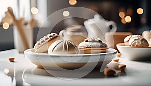 Meringe cookies on the table