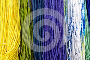 Merino wool colorful dyed textile