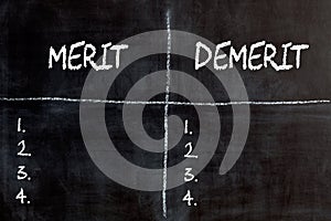 Merit Demerit Lists photo