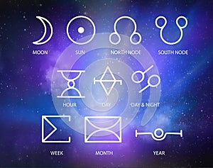 Lunar Nodes, North Node, South Node, Astrology Symbol, Horoscope Symbol