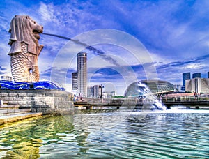 Merlion Park in the Morning