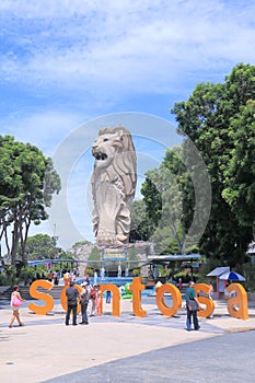 Merlion in Sentosa island Singapore