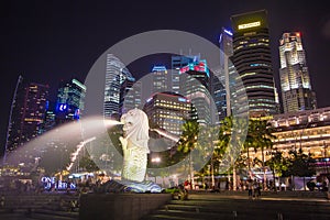 Merlion Singapore Skyline