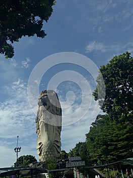 Merlion statue in Sentosa Island, Singapore