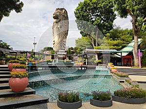 Merlion Statue on Sentosa Island in Singapore