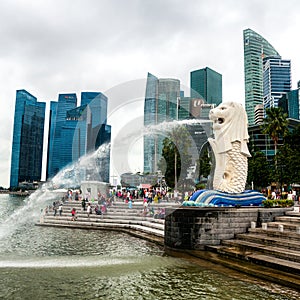 Merlion statue in Singapore