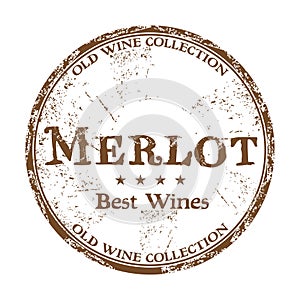 Merlot grunge rubber stamp