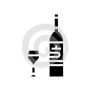 merlot red wine glyph icon vector illustration